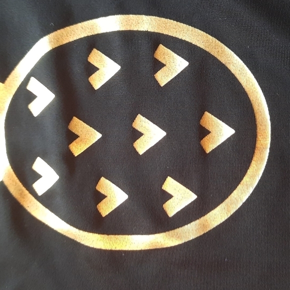Cat and Jack large 10 12 black gold pineapple short sleeve swim rashguard - Picture 3 of 7